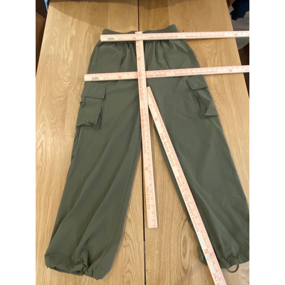 Fabletics Baggy Cargo Pants Heights Women's Parachute Joggers Large Olive Green - Picture 6 of 6